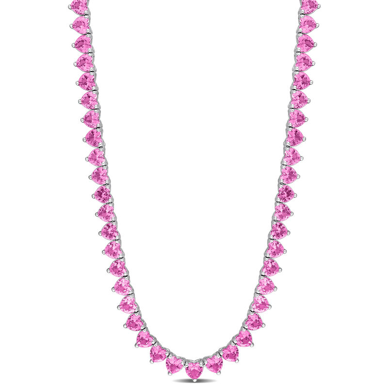 Why do people love a pink sapphire tennis necklace so much? (Find out its special charm today)