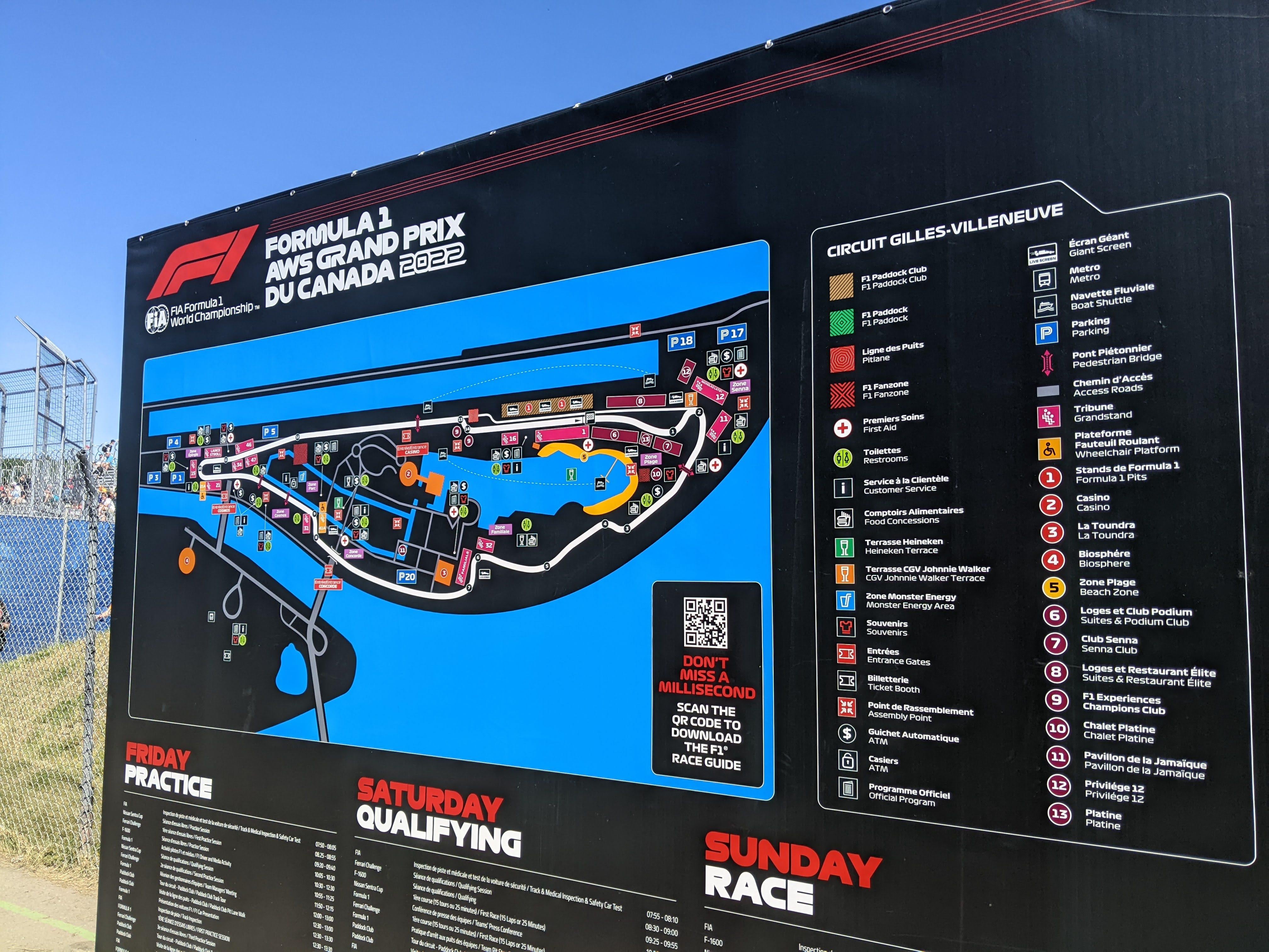 Montreal F1 seating chart guide - best views and grandstand spots
