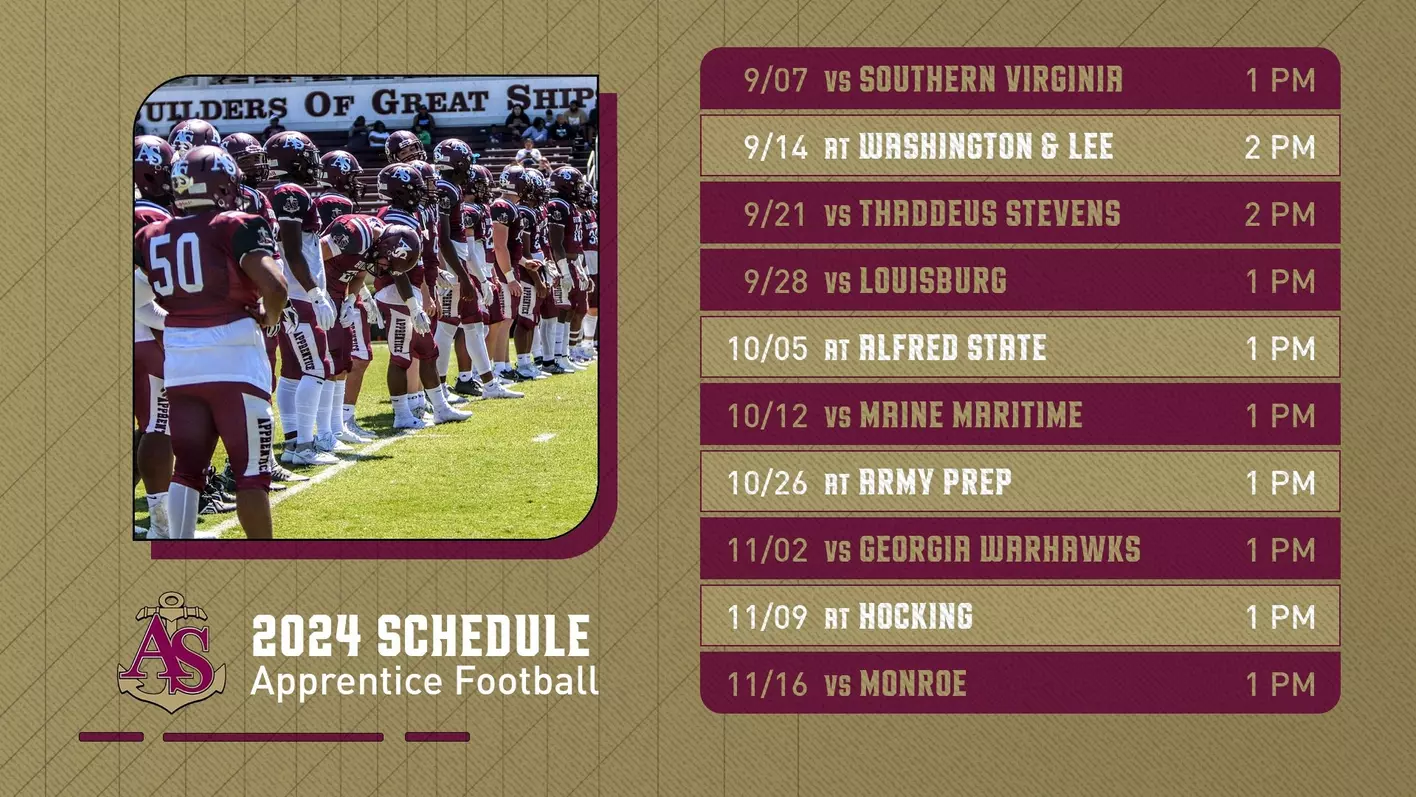 Newport News Apprentice Football Game Schedule (Find Dates and Times Quickly)